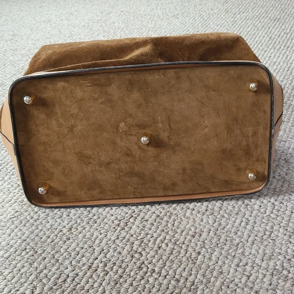 GUCCI suede travel bag, vintage, large rectangular satchel,  rare - Picture 8 of 16